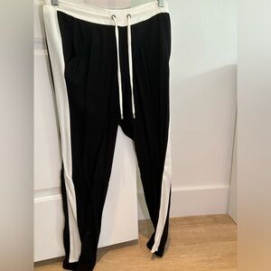 Black and white stripe joggers